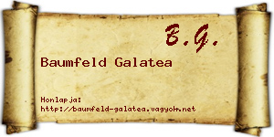 Baumfeld Galatea névjegykártya